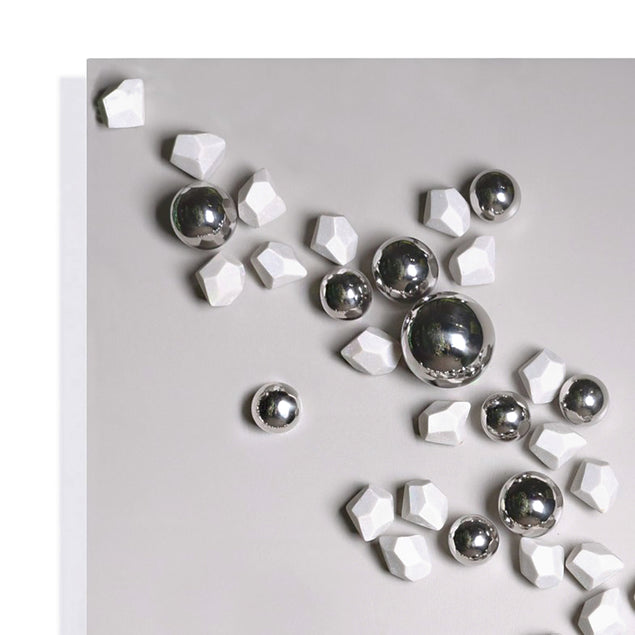 Substrate Wall Play Grey w/Crystal & Orb - 24"-Gold Leaf Design Group-GOLDL-ART1594-50-Wall Decor-2-France and Son