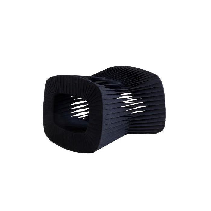 Seat Belt Ottoman-Phillips Collection-PHIL-B2064BB-Stools & OttomansBlack/Black-1-France and Son