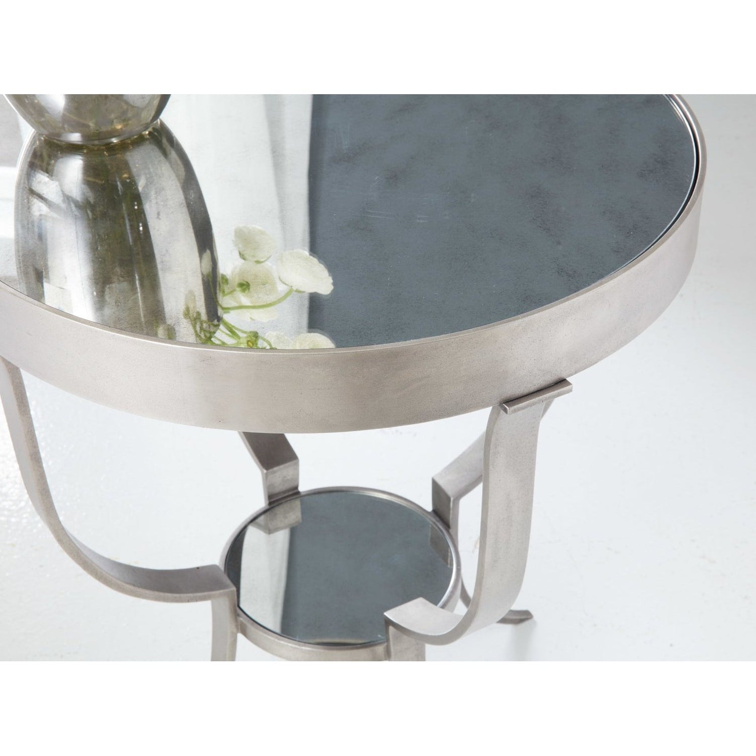 Small Gueridon Table-Modern History-MODERN-MH994F01-Side TablesAntiqued Gold Leaf-3-France and Son