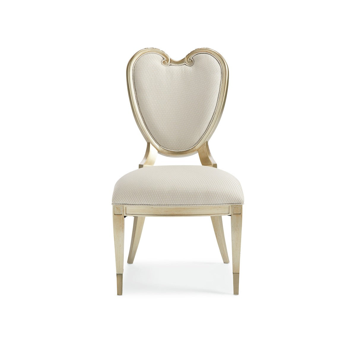 Center Side Chair  - Gold, Off White