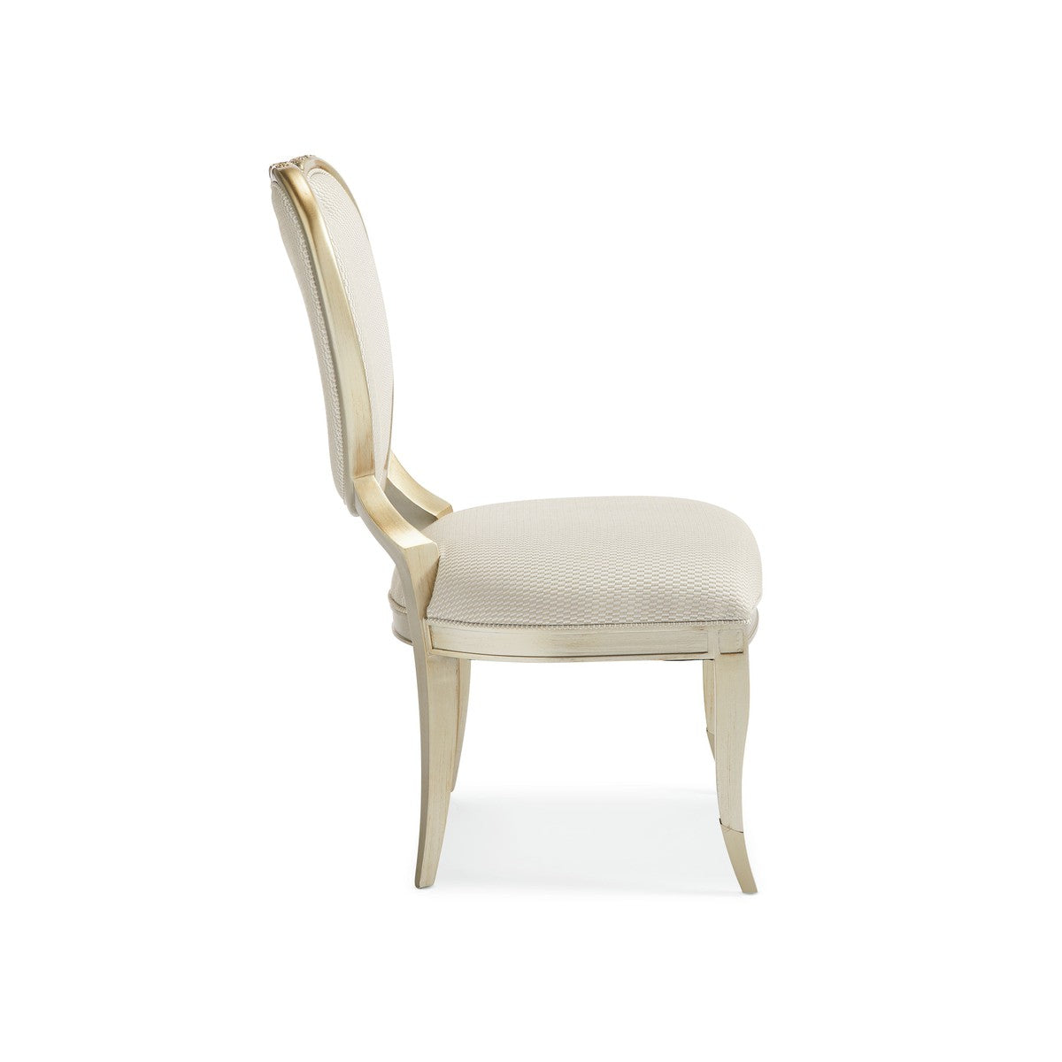 Center Side Chair  - Gold, Off White