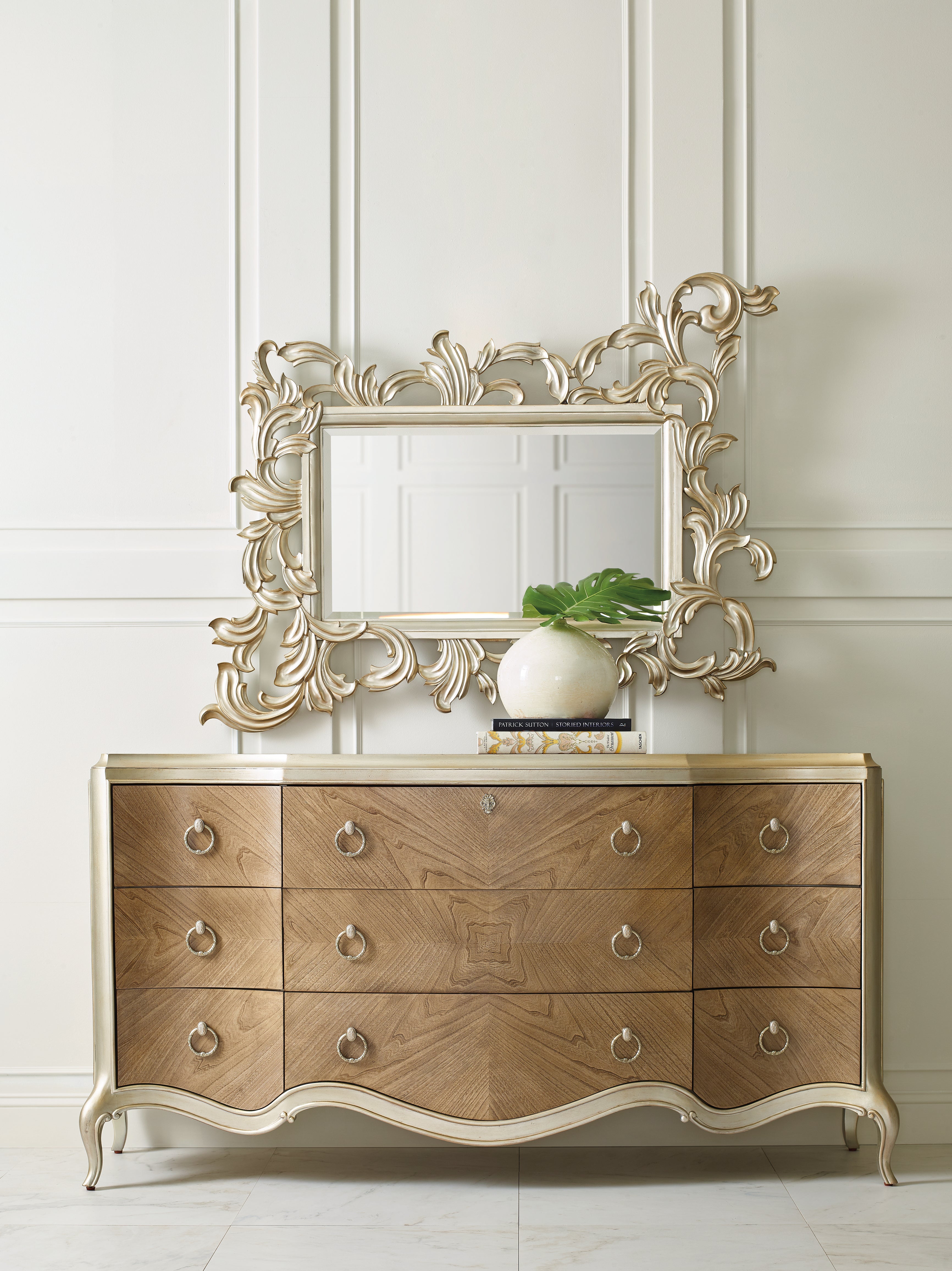 Triple Dresser  - Grey, Gold