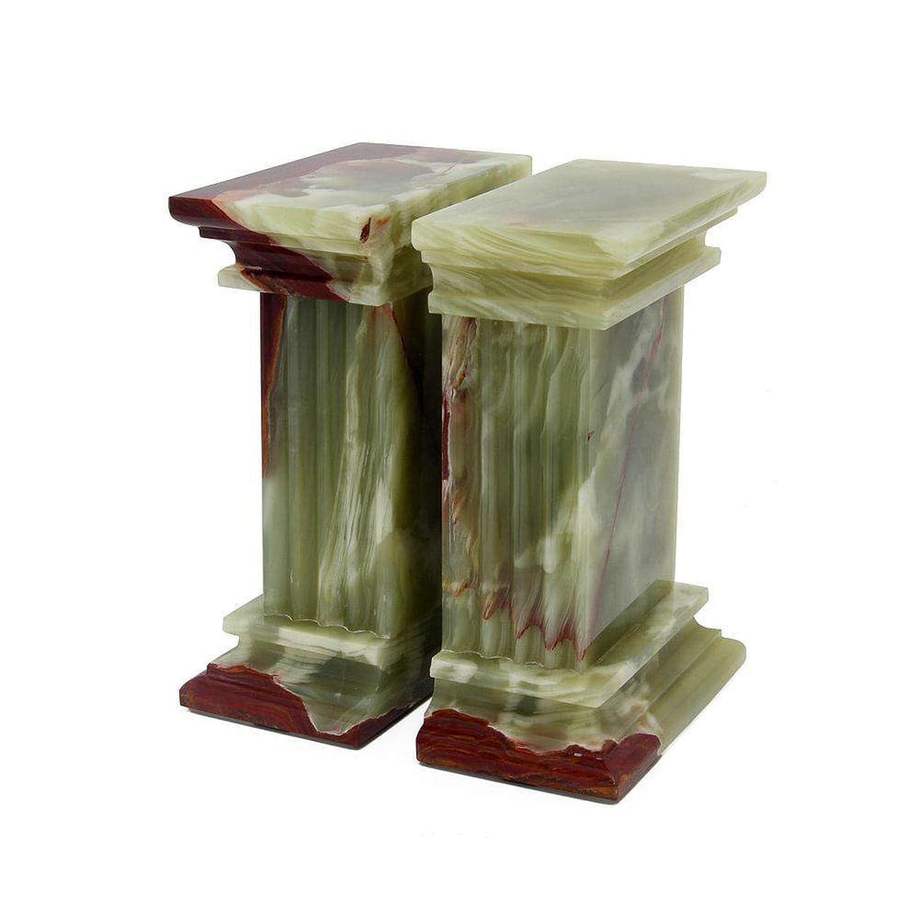 Renaissance Collection Whirl Green Onyx Bookends