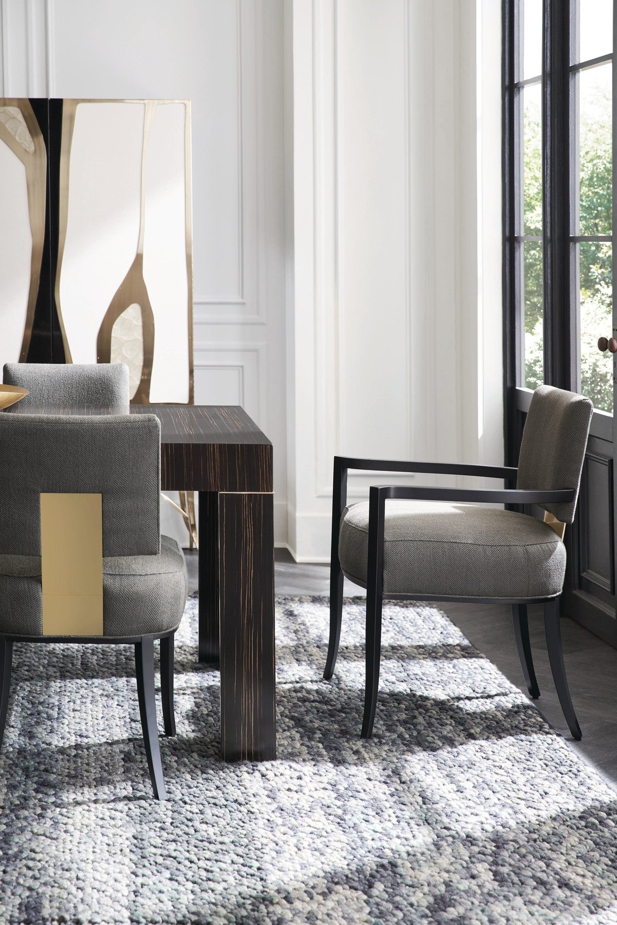 Edge Dining Table  - Black, Bronze