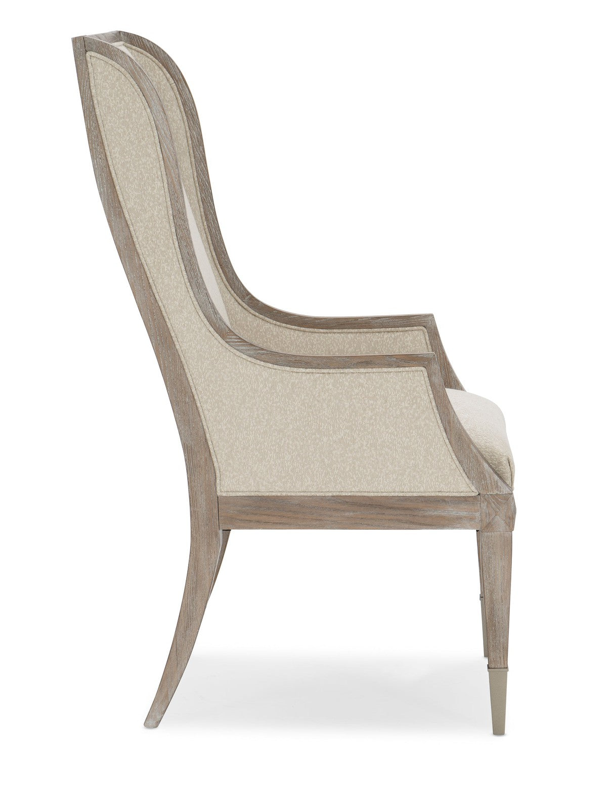 Open Arms Arm Chair  - Brown, Beige