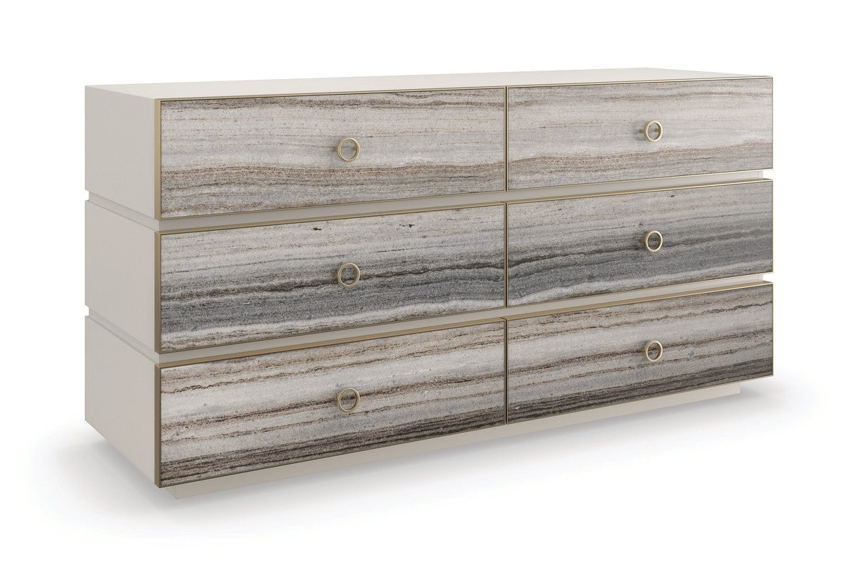 Bedrock Dresser  - Off White, Gold
