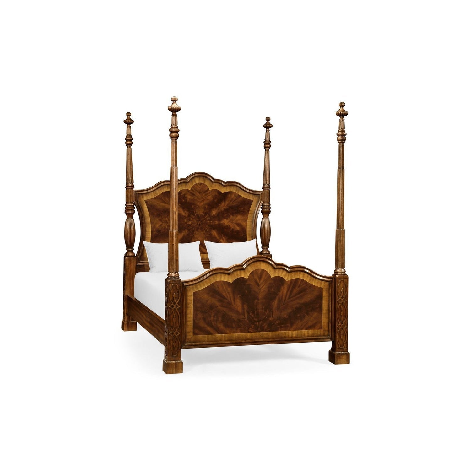 Four Poster Mahogany US King Bed-Jonathan Charles-JCHARLES-493801-USK-MAH-Beds-1-France and Son
