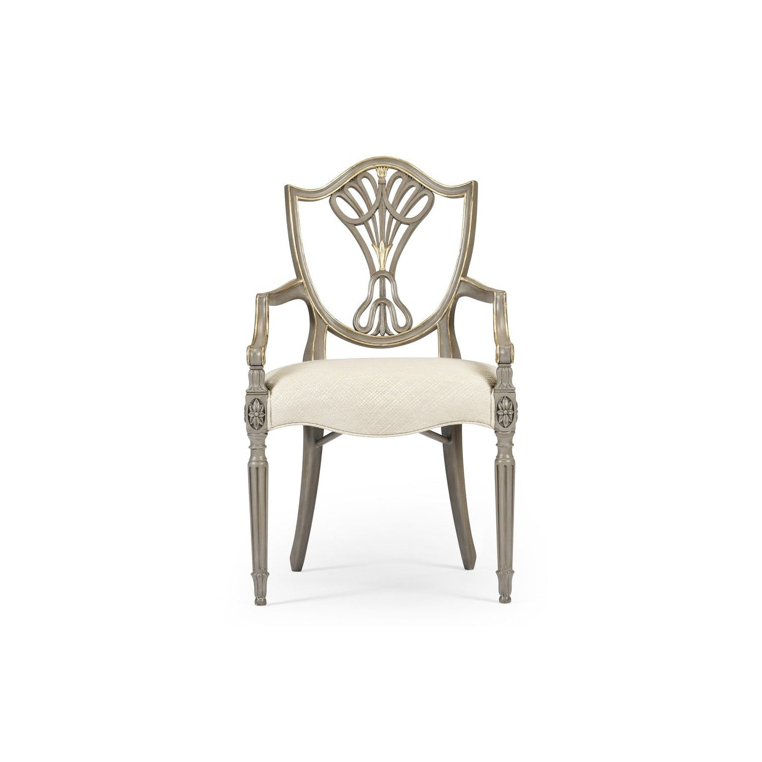 Shield Back Arm Chair-Jonathan Charles-JCHARLES-495819-AC-PBG-F200-Dining ChairsPaint Grey-Skipper-9-France and Son