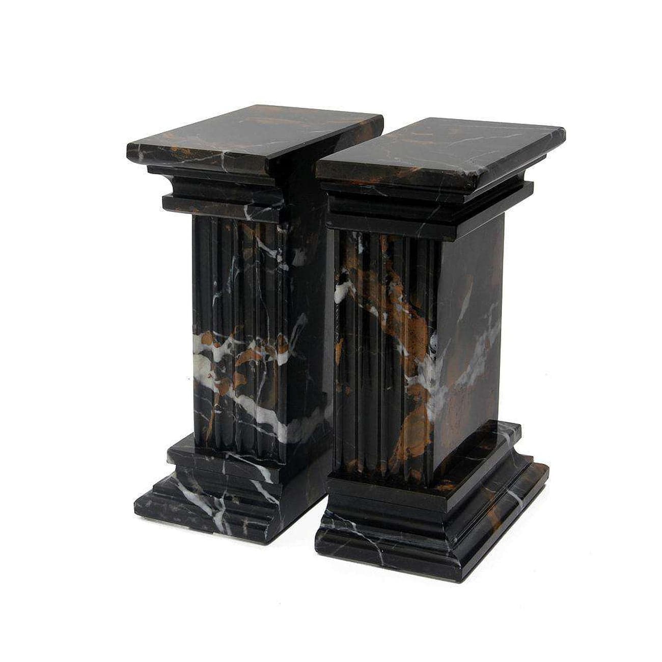 Renaissance Collection Black & Gold Marble Bookends