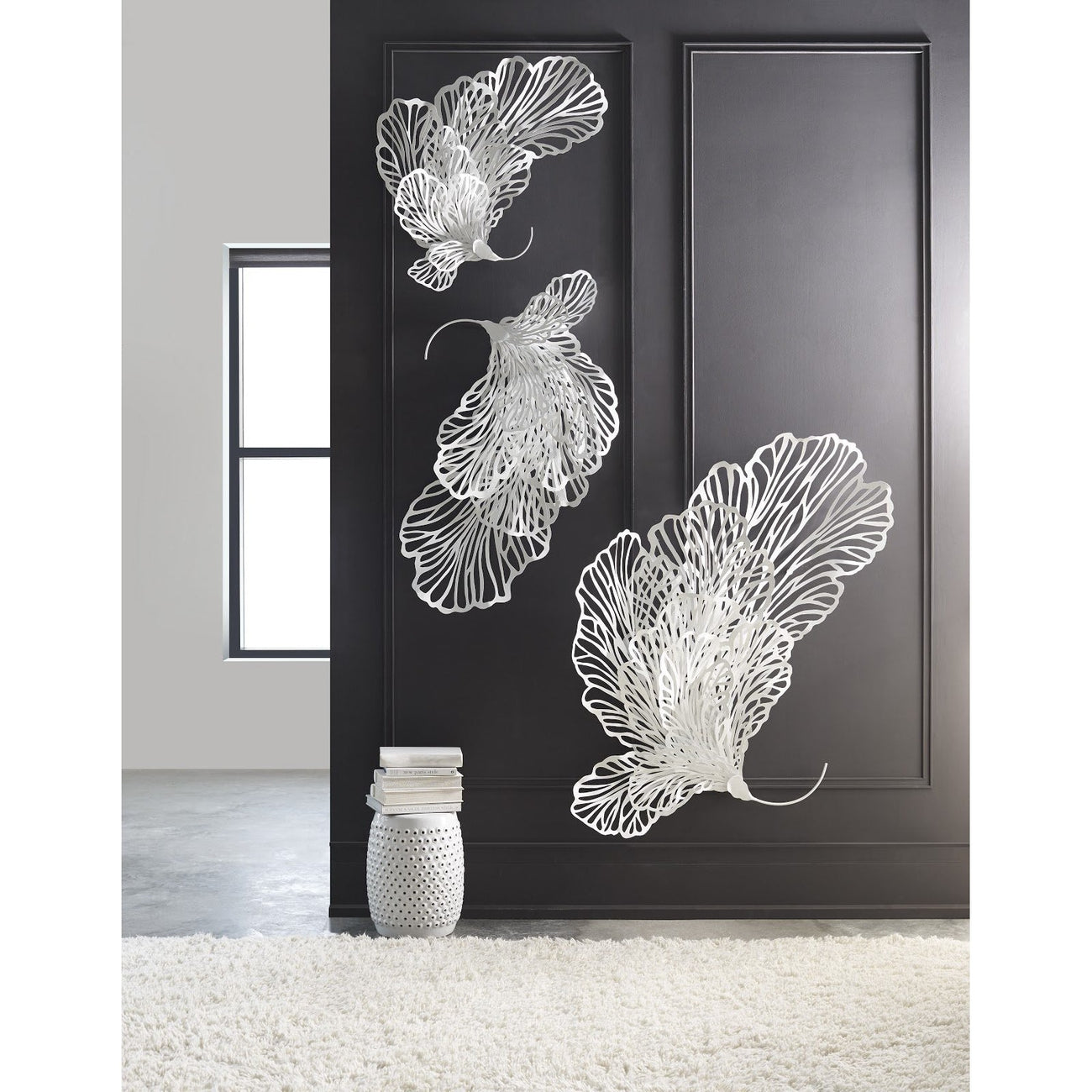 White Butterfly Wall Art-Phillips Collection-PHIL-TH83076-Wall ArtLarge-2-France and Son