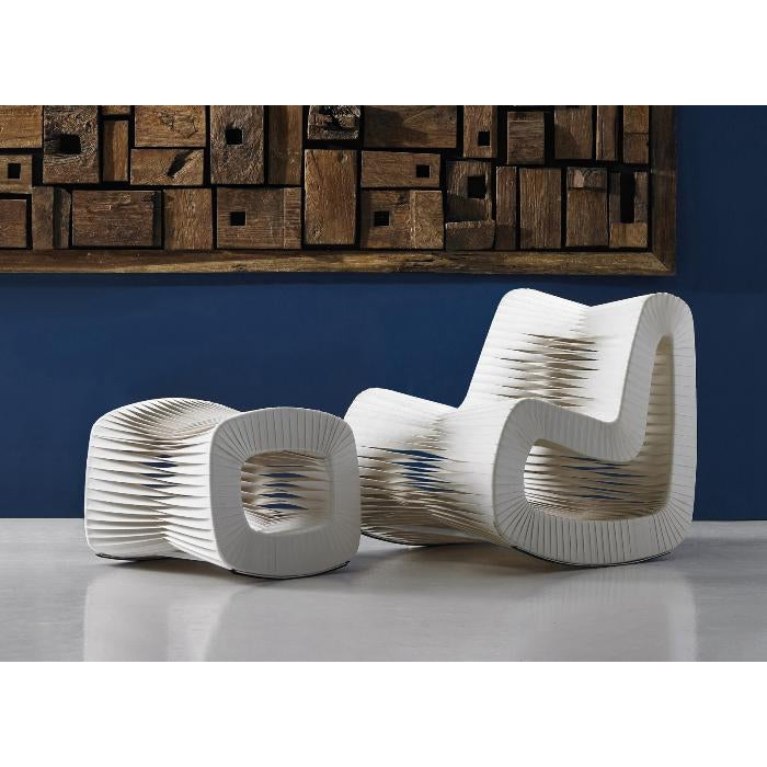 Seat Belt Ottoman-Phillips Collection-PHIL-B2064BB-Stools & OttomansBlack/Black-2-France and Son