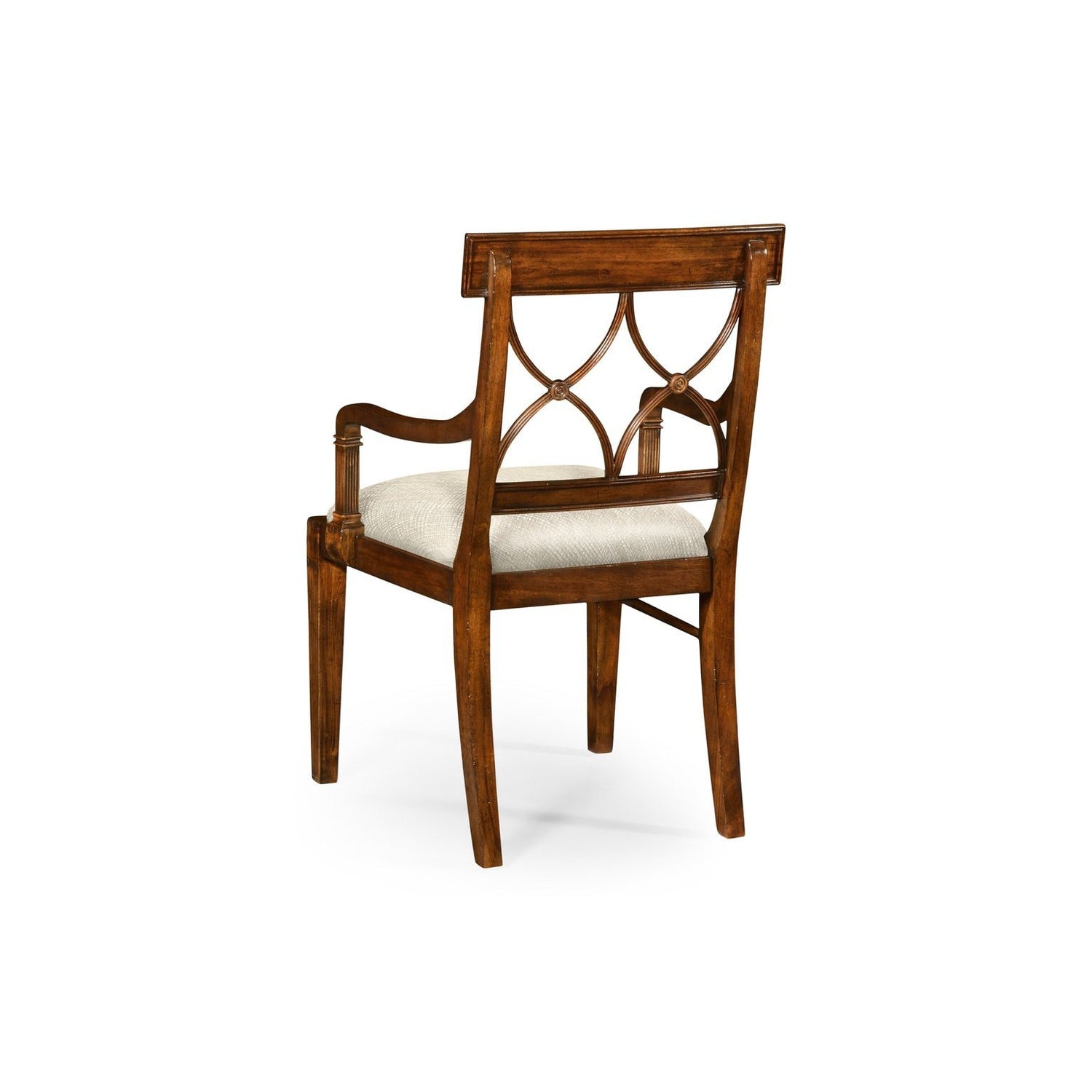 Regency Curved Back Arm Chair-Jonathan Charles-JCHARLES-494347-AC-EBF-F001-Dining ChairsBlack Painted & MAZO F001-13-France and Son