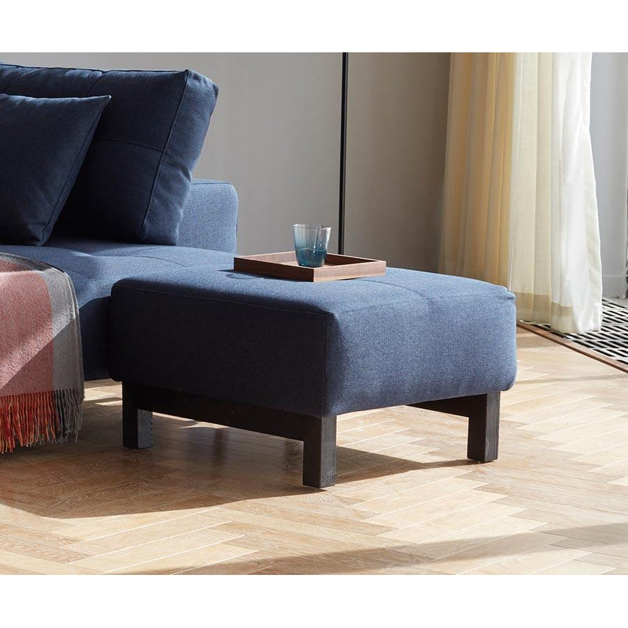 Deluxe excess ottoman BLACK WOOD-Innovation Living-INNO-94-748251528-3-Stools & OttomansMixed Dance Blue-2-France and Son
