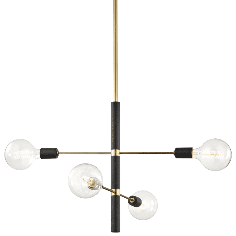 Astrid 4 Light Chandelier-Mitzi-HVL-H178804-AGB/BK-ChandeliersAged Brass/Black-1-France and Son