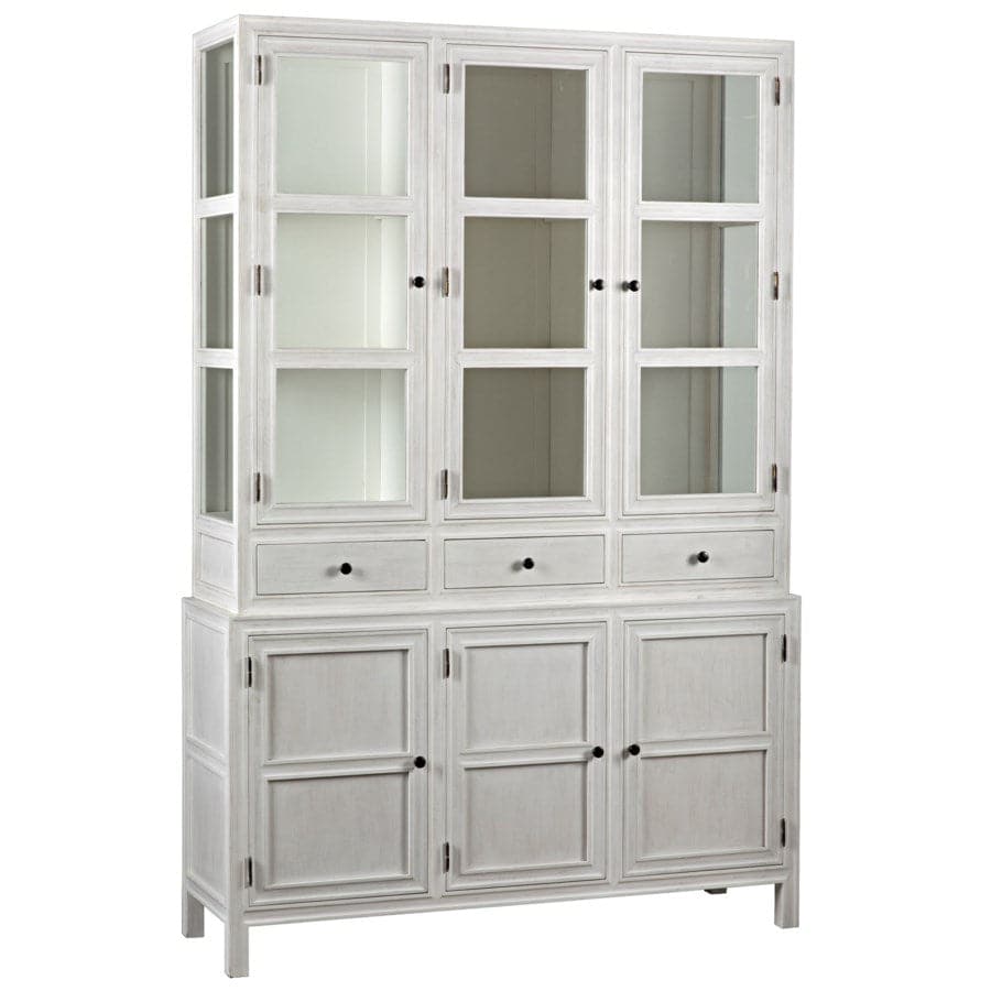 Colonial Cabinet and Hutch-Noir-NOIR-GARM119HB-Bookcases & CabinetsHand Rubbed Black-4-France and Son