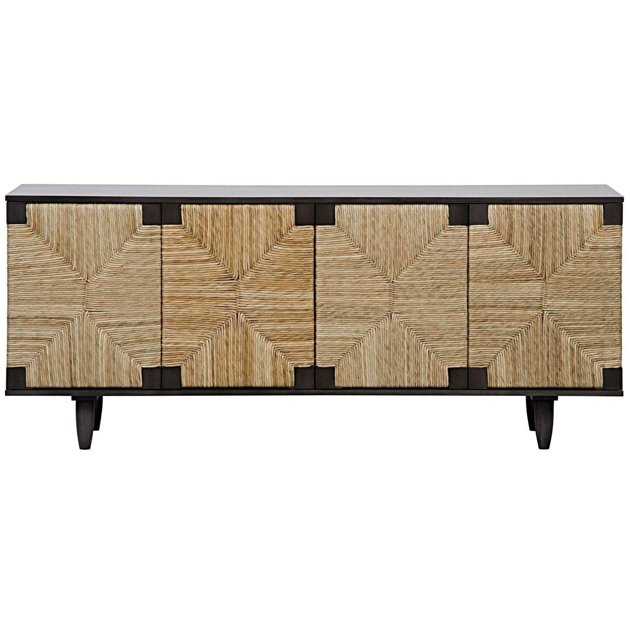 Brook 4 Door Sideboard-Noir-NOIR-GCON239-2P-Sideboards & CredenzasMahogany-1-France and Son
