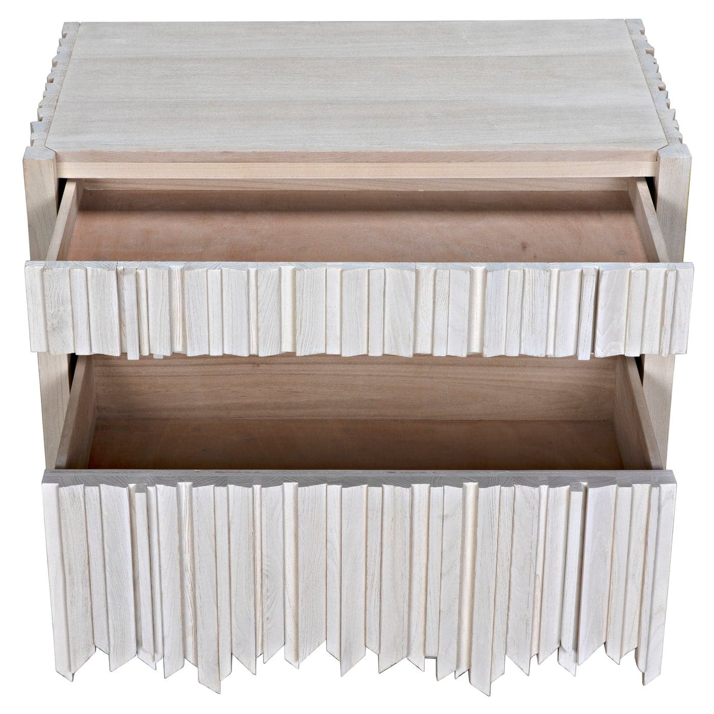 Desdemona 3 Drawer Chest, Bleached Elm-Noir-NOIR-GCON419-Dressers-3-France and Son