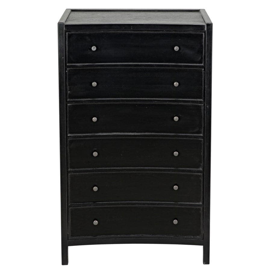 Hampton Tall Boy-Noir-NOIR-GDRE118HB-DressersHand Rubbed Black-3-France and Son