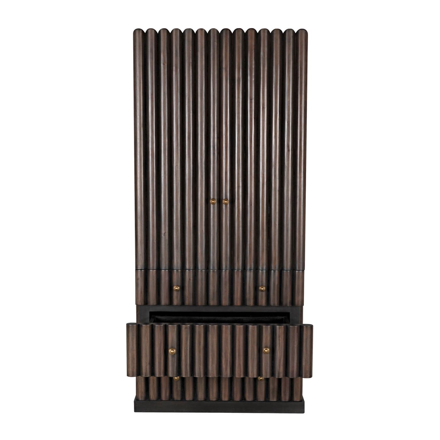 Amunet Hutch - Pale Rubbed-Noir-NOIR-GHUT150PR-Bookcases & Cabinets-3-France and Son
