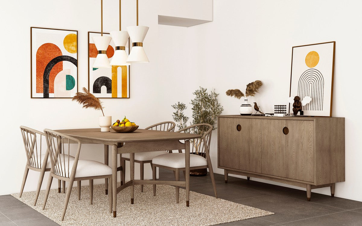 Finn Spindle Dining Chair (Purchase in qty of 2 required, priced individually) - Brown, Beige
