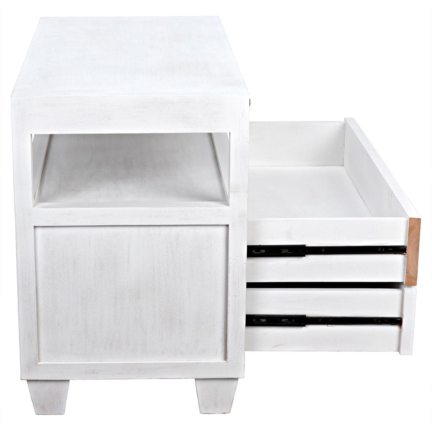 2-Drawer Side Table with Sliding Tray-Noir-NOIR-GTAB243WH-Nightstands-5-France and Son