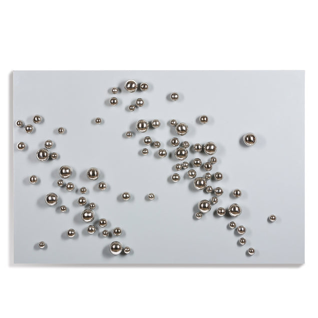Substrate Wall Play Grey W/Orb Stainless-Gold Leaf Design Group-GOLDL-HY7823-Wall Decor-1-France and Son