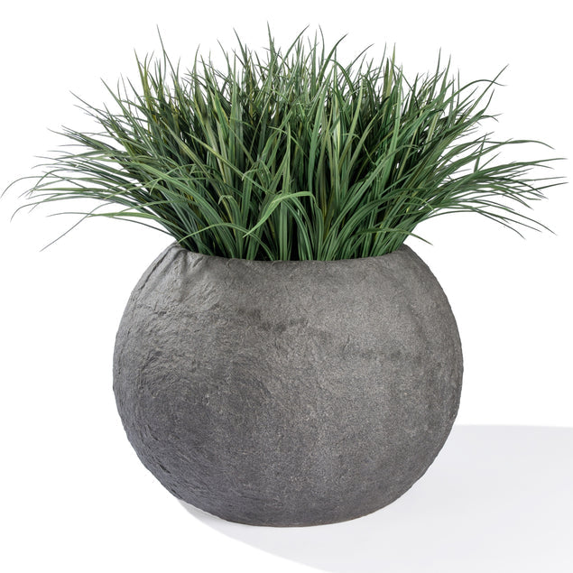 Liriope in Piedra Large Planter-Gold Leaf Design Group-GOLDL-HY8521-42-Planters-1-France and Son
