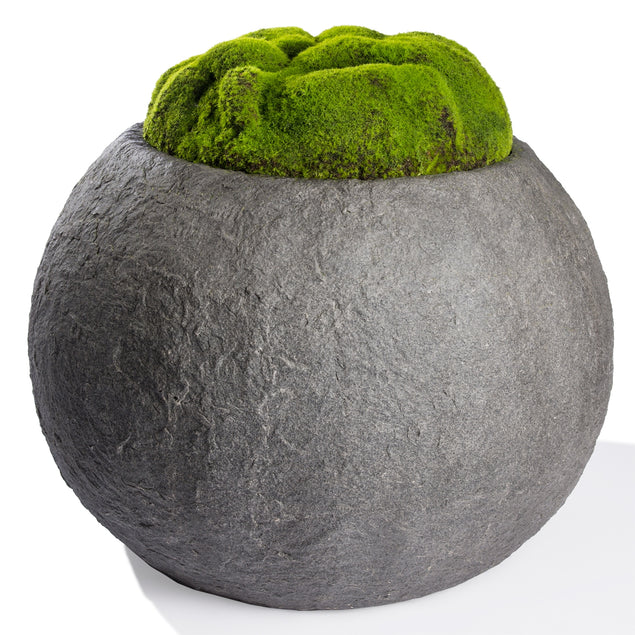Moss Mound in Piedra Large Plante-Gold Leaf Design Group-GOLDL-HY8527-LG-Planters-1-France and Son