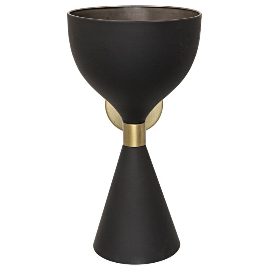 Aegeon Sconce, Black Metal-Noir-NOIR-LAMP723MTB-Wall Lighting-1-France and Son