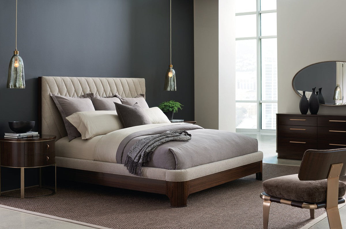 Moderne Bed Qn  - Brown, Beige