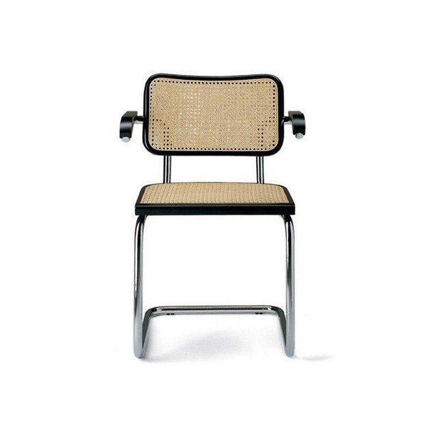 Italian Cesca Stainless Steel Armchairs-France & Son-FSC119BLK-Dining ChairsSingle-Black-6-France and Son