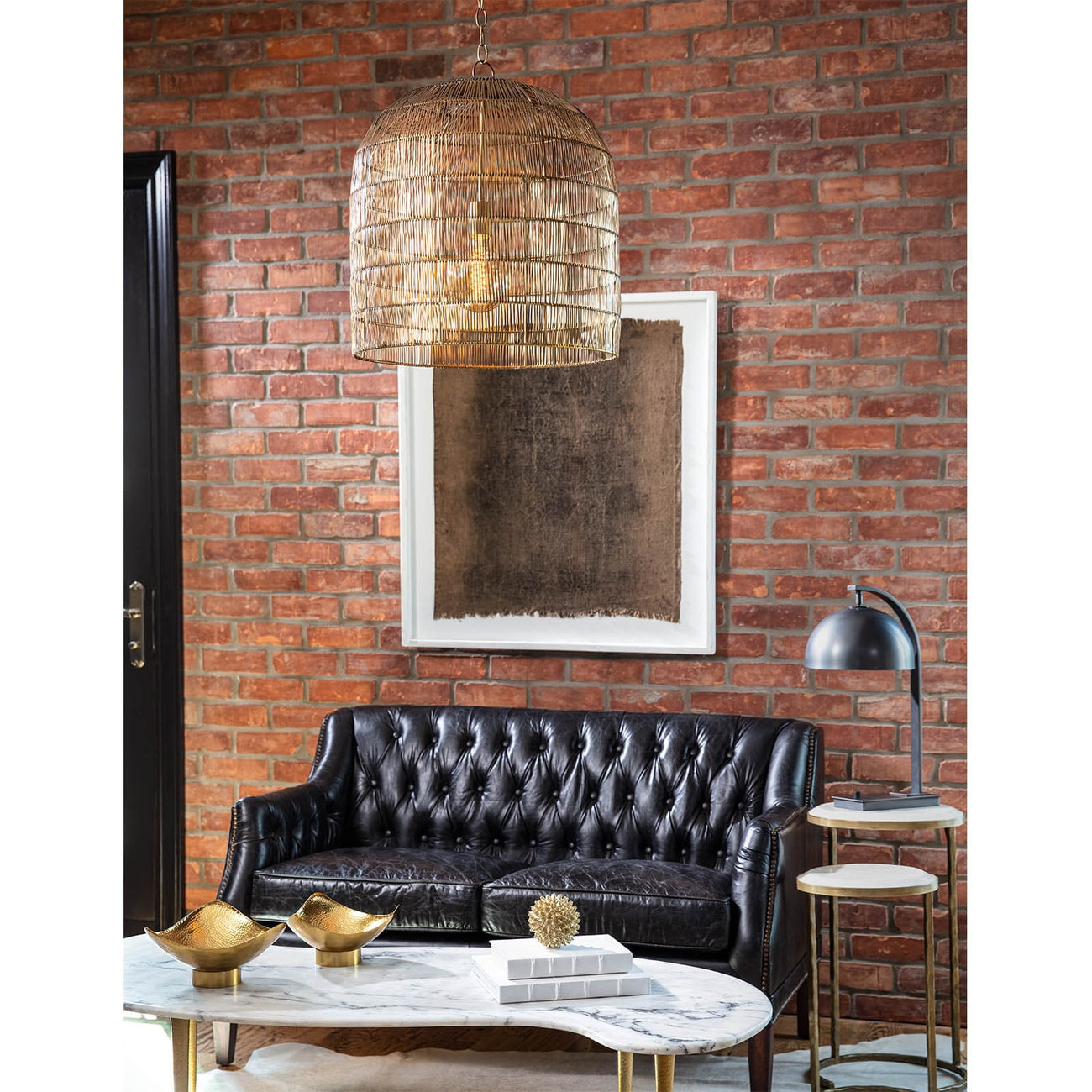 Fresco Metal Pendant-Regina Andrew Design-RAD-16-1294BLK-PendantsBlack-2-France and Son