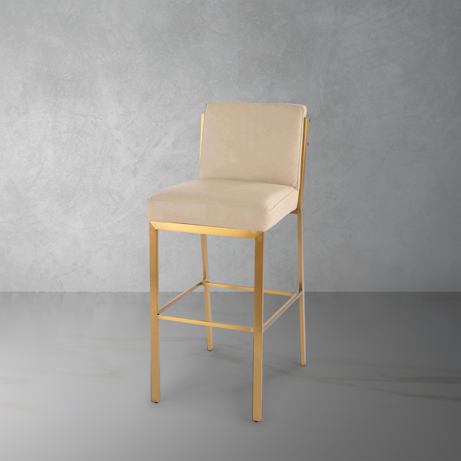 Chantal Leather Bar Stool - Cappuccino-Regina Andrew Design-STOCKR-RAD-32-1127-Bar Stools-1-France and Son