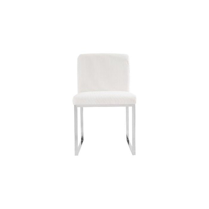 Frozen White Corduroy Dining Chair-Phillips Collection-PHIL-PH103733-Dining Chairs-2-France and Son