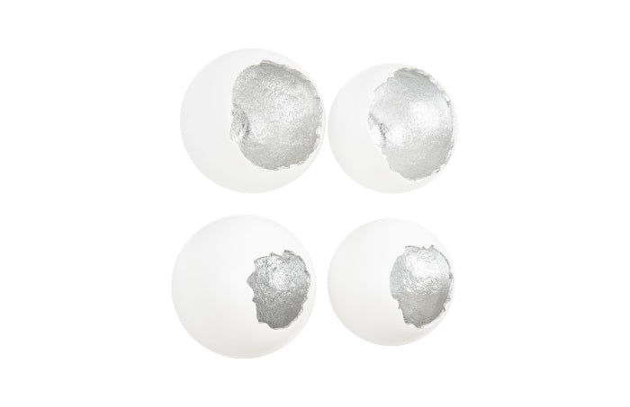 Broken Egg Wall Art - Set of 4-Phillips Collection-PHIL-PH67625-Wall ArtWhite-Silver Leaf-11-France and Son