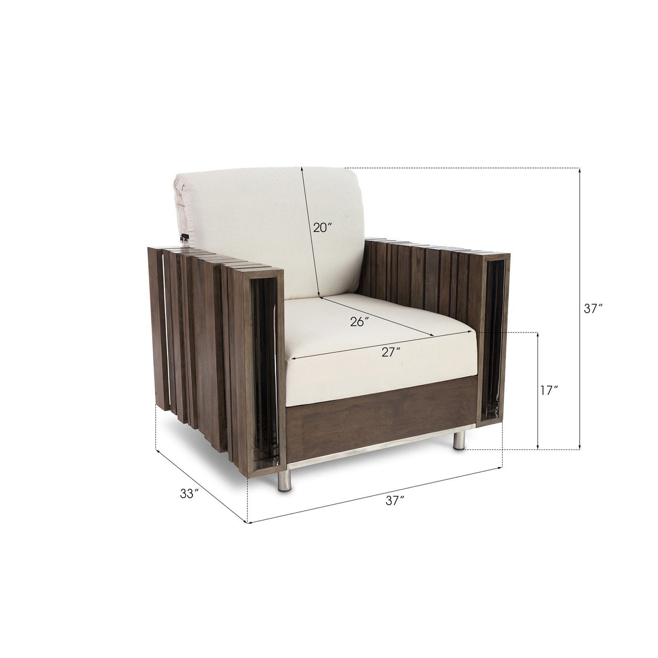 Barcode Club Chair-Phillips Collection-PHIL-PH75341-Lounge Chairs-2-France and Son