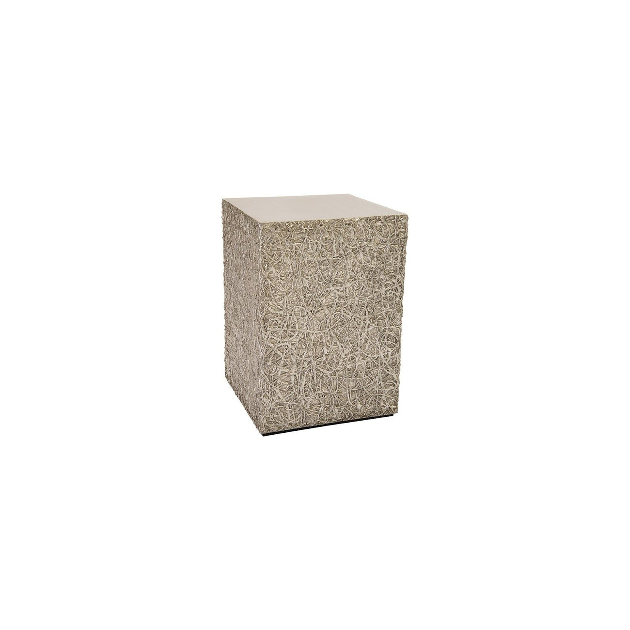 String Theory Pedestal-Phillips Collection-PHIL-PH83555-DecorSmall-Silver Leaf-Indoor-18-France and Son