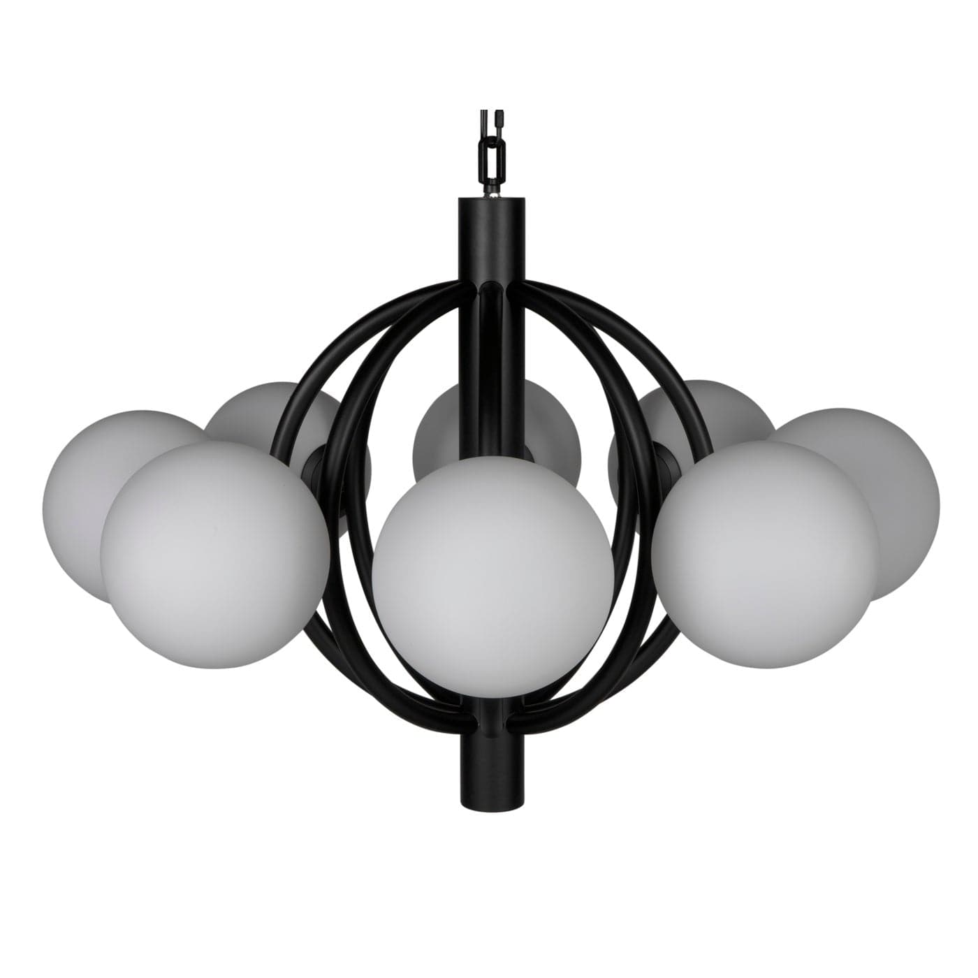 Carousel Chandelier-Noir-NOIR-PZ029MTB-Chandeliers-1-France and Son