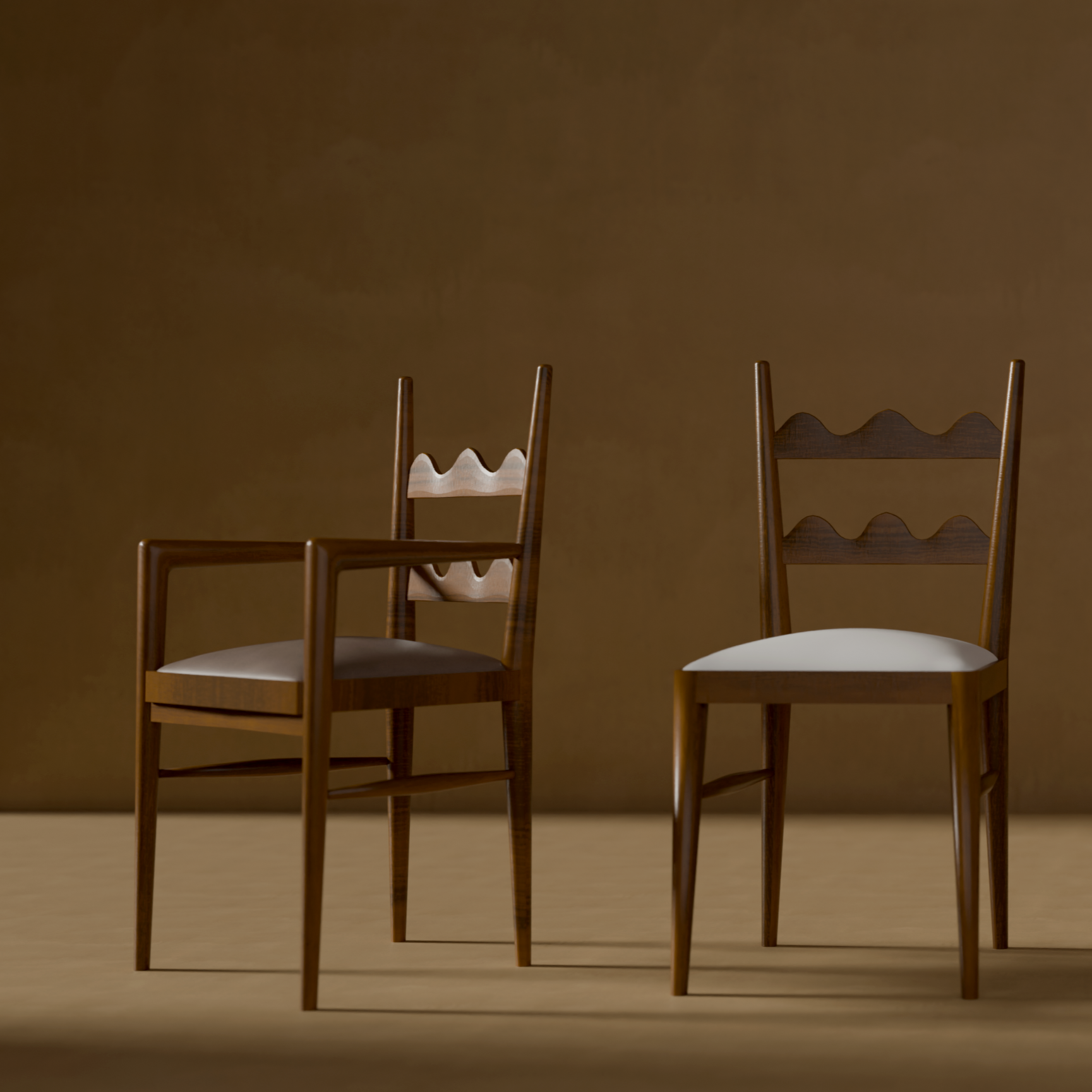 Royere Undulations Dining Armchair