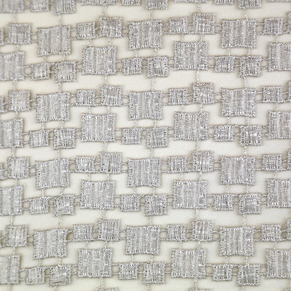 Metallic Mosaic Pillow-Ann Gish-ANNGISH-PWPR2424-IVO-PillowsPlatinum Ivory-1-France and Son