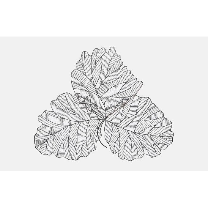 Tri Leaf Wall Art-Phillips Collection-PHIL-TH100855-Wall ArtSilver/Black-Small-17-France and Son