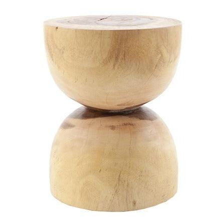 Hourglass Side Table, Chamcha Wood-Phillips Collection-PHIL-TH66192-Side Tables-1-France and Son