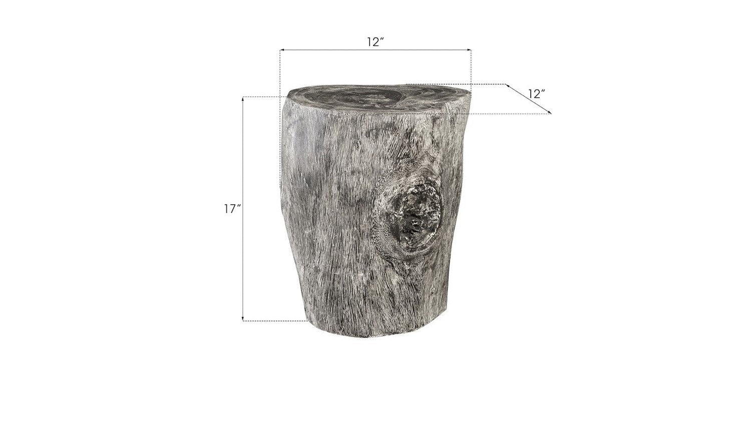 Chamcha Wood Stool-Phillips Collection-PHIL-TH69603-Stools & OttomansNatural-7-France and Son