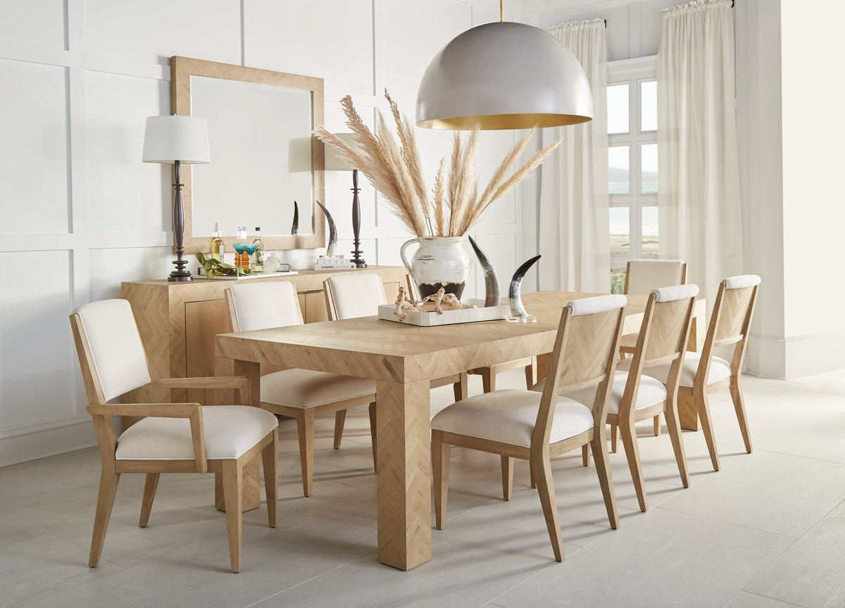 Garrison Arm Chair - White, Brown