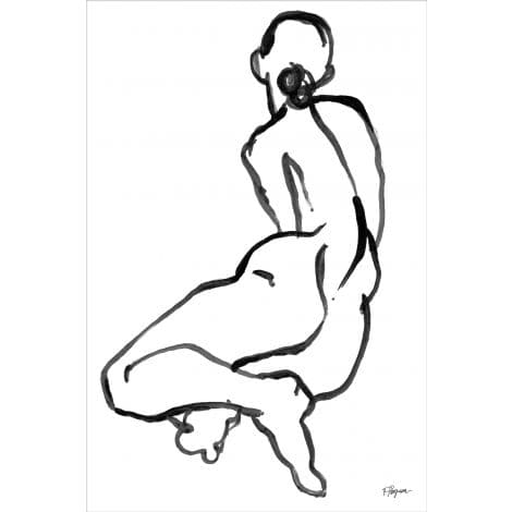 Blind Contour Figure-Wendover-WEND-WLA1134-Wall ArtI-1-France and Son