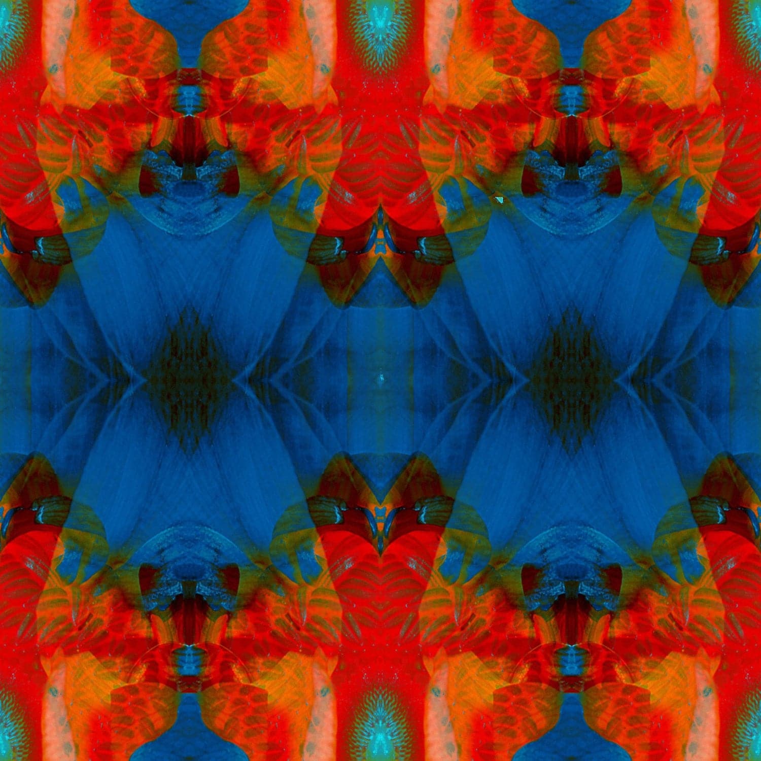 Blue Kaleidoscope-Wendover-WEND-WLA1983-Wall Art-1-France and Son