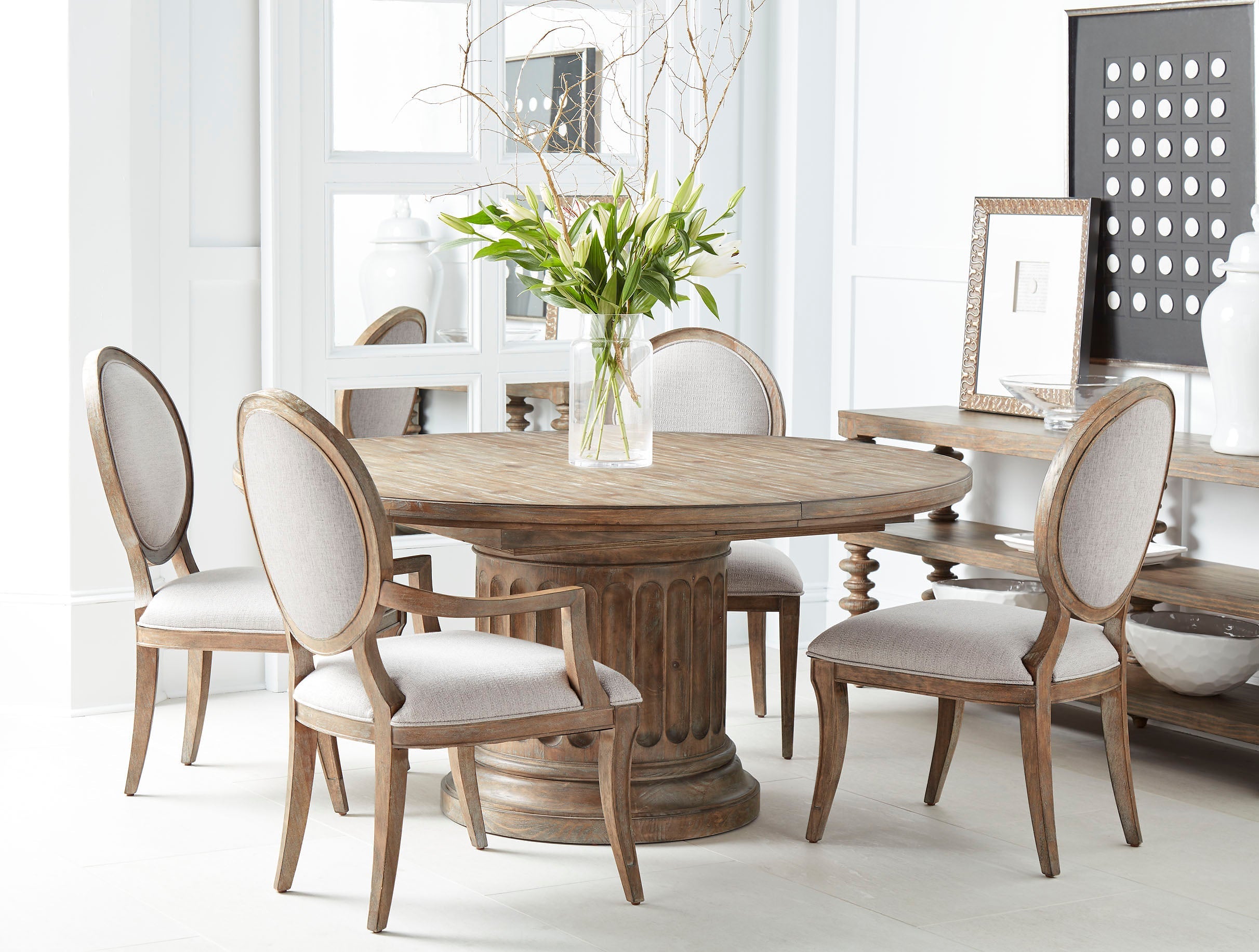 Architrave Oval Side Chair (Purchase in qty of 2 required, priced individually) - Brown