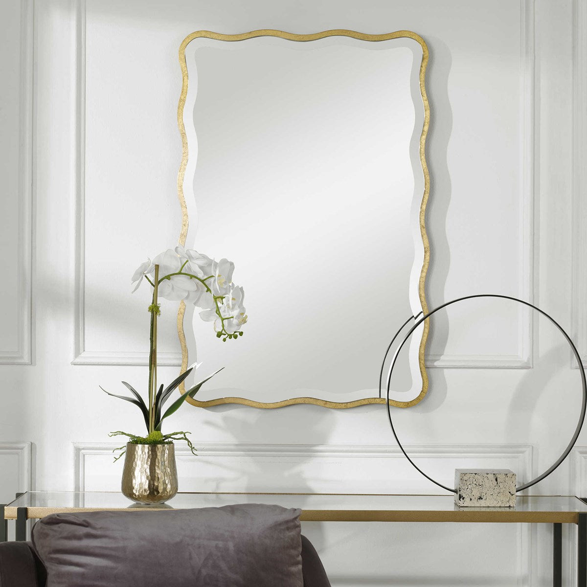 Aneta Rectangular Mirror - Gold-Uttermost-UTTM-09827-Mirrors-4-France and Son