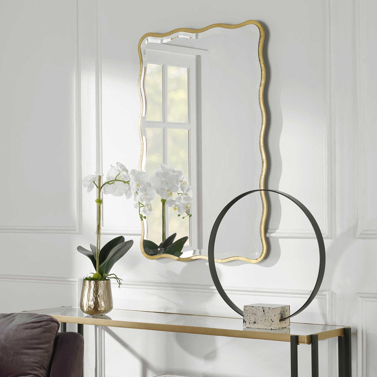 Aneta Rectangular Mirror - Gold-Uttermost-UTTM-09827-Mirrors-3-France and Son