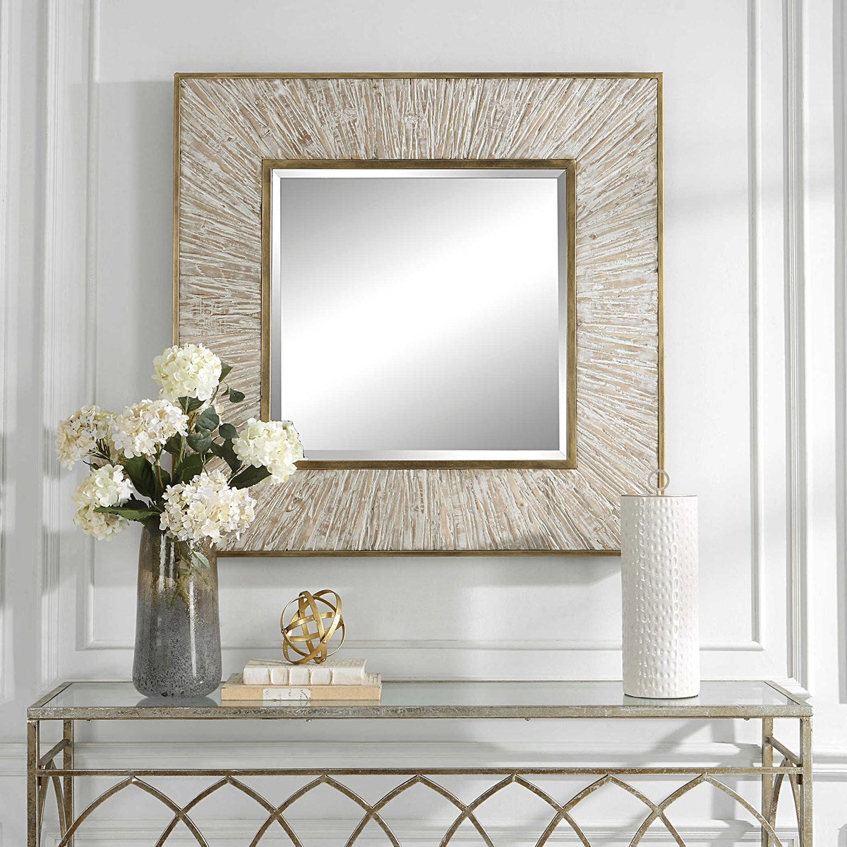 Wharton Whitewashed Square Mirror-Uttermost-UTTM-09854-Mirrors-2-France and Son